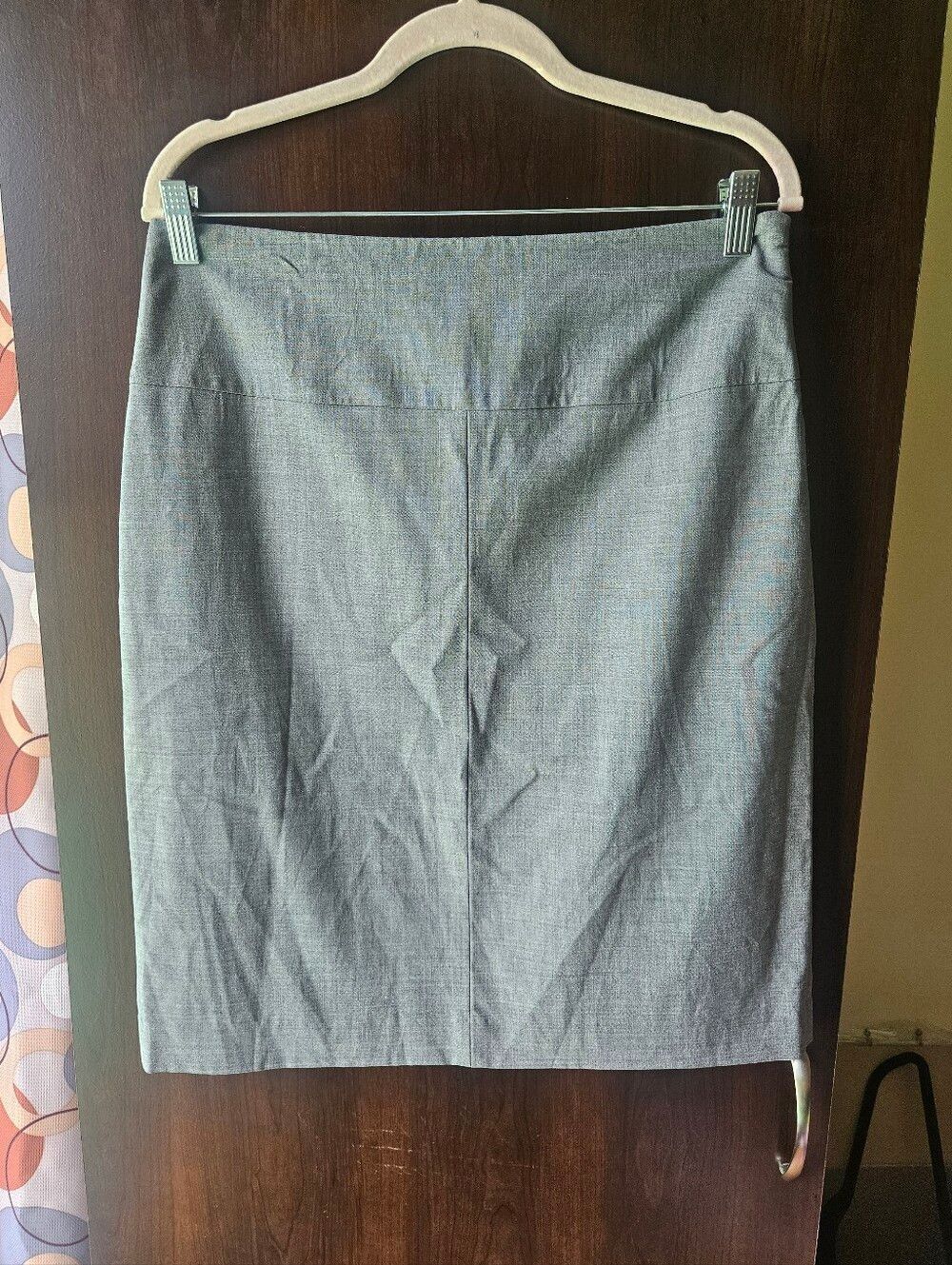 Italian Virgin Wool Banana Republic Grey Pencil Skirt Size 12